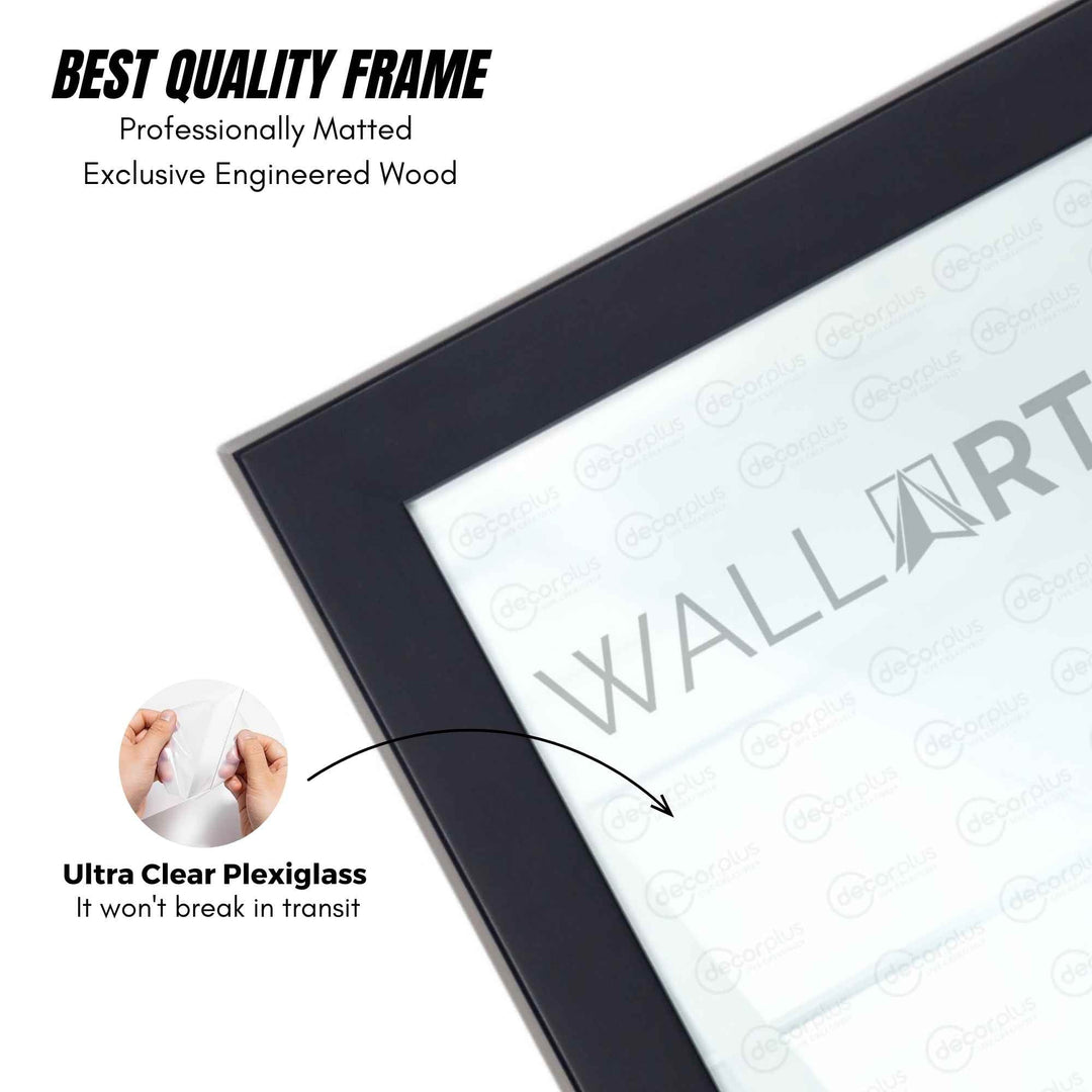 Wall frame with glass