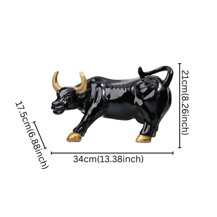 Striking Charging Bull Table Accent