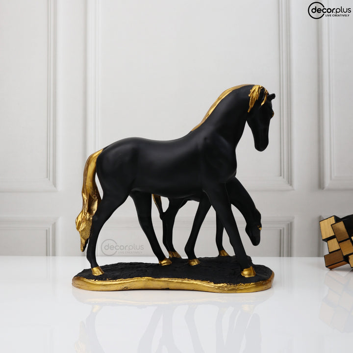 Majestic Horse Showpiece with Foal