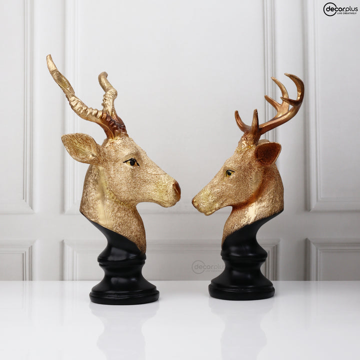 Golden Luxury Deer Couple Table Accent