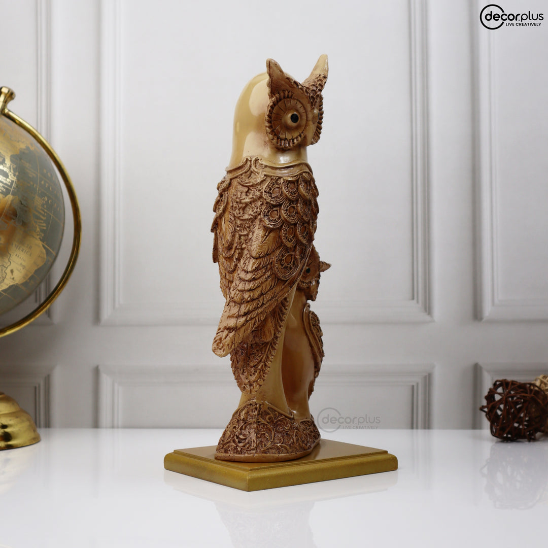 Rustic Family Owl Showpiece