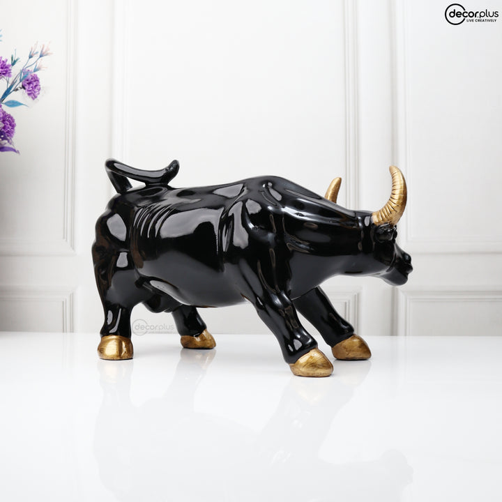 Striking Charging Bull Table Accent