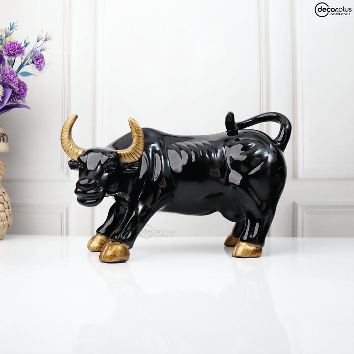 Striking Charging Bull Table Accent