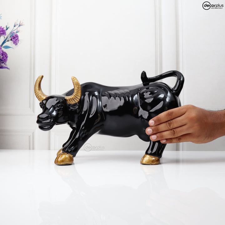 Striking Charging Bull Table Accent