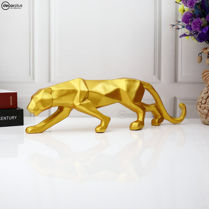 Modern Art Geometrical Panther Sculpture