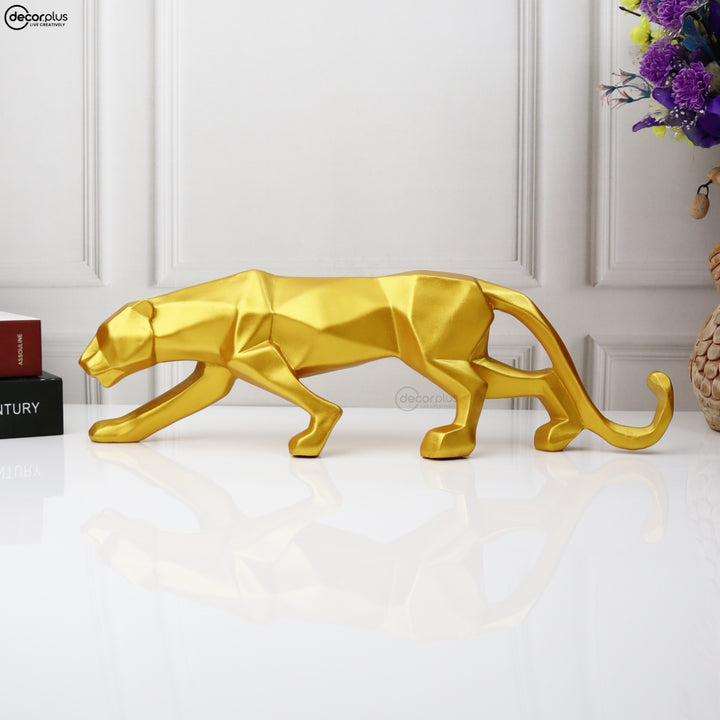 Modern Art Geometrical Panther Sculpture