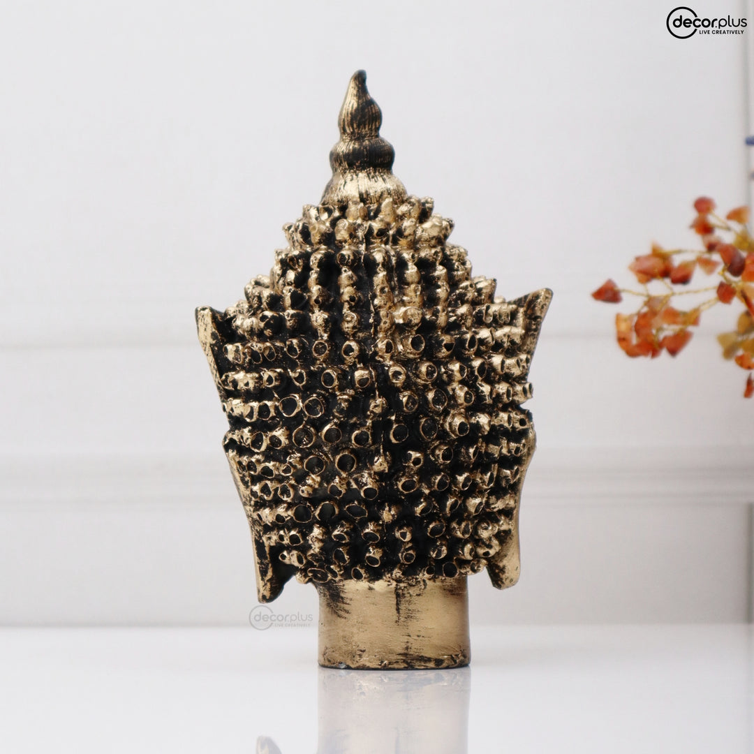 Divine Introspective Buddha Head Decorative Showpiece