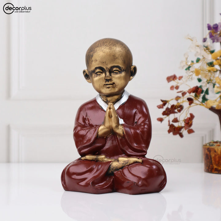 Meditating Baby Monk Showpiece