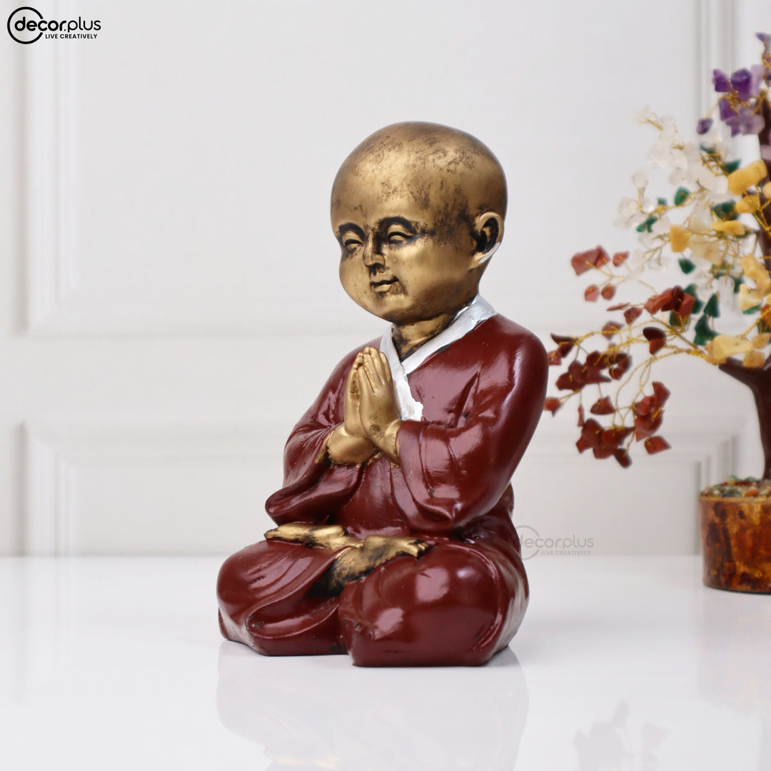 Meditating Baby Monk Showpiece