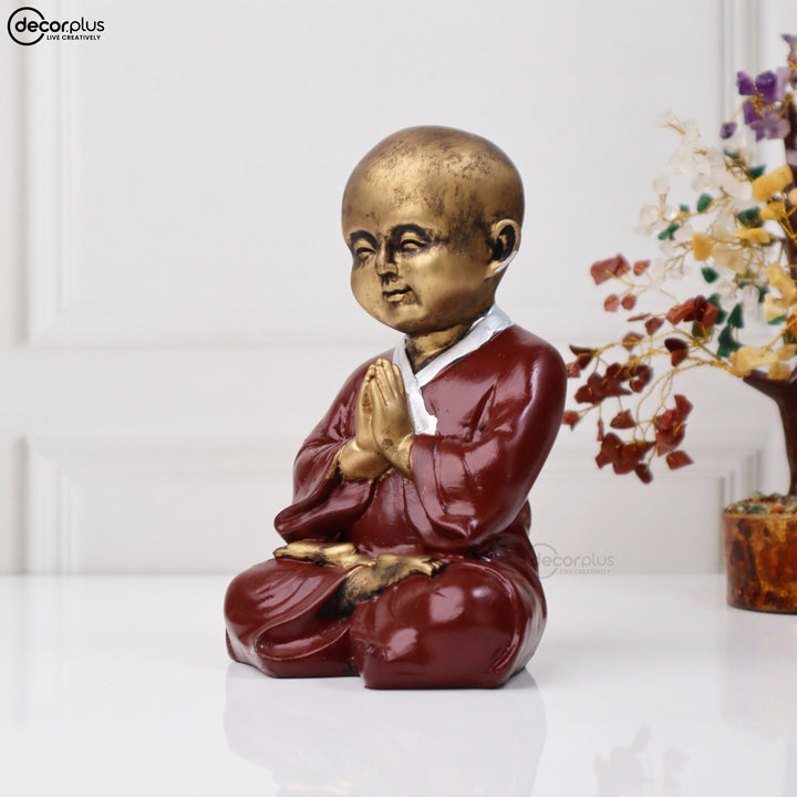 Meditating Baby Monk Showpiece