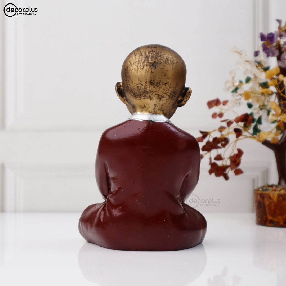 Meditating Baby Monk Showpiece