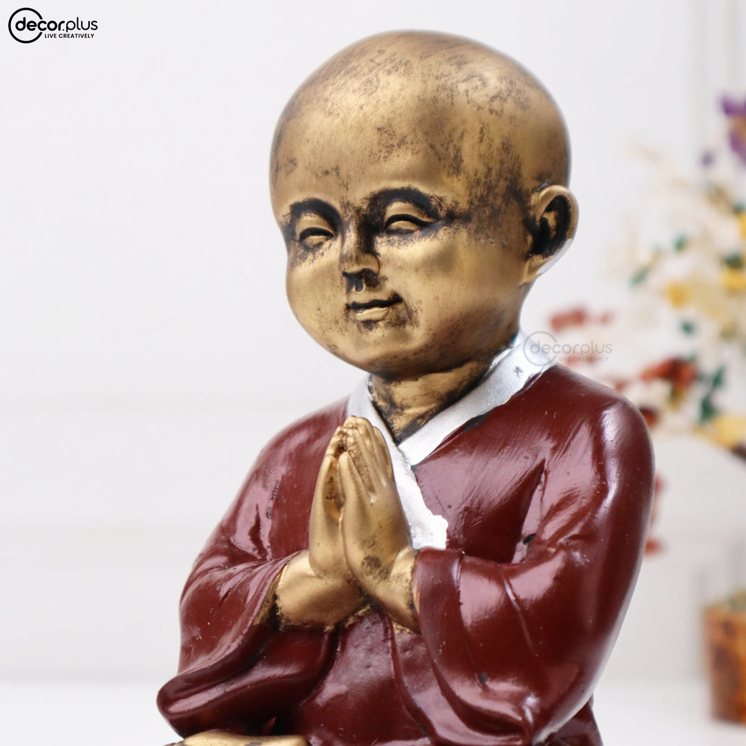 Meditating Baby Monk Showpiece