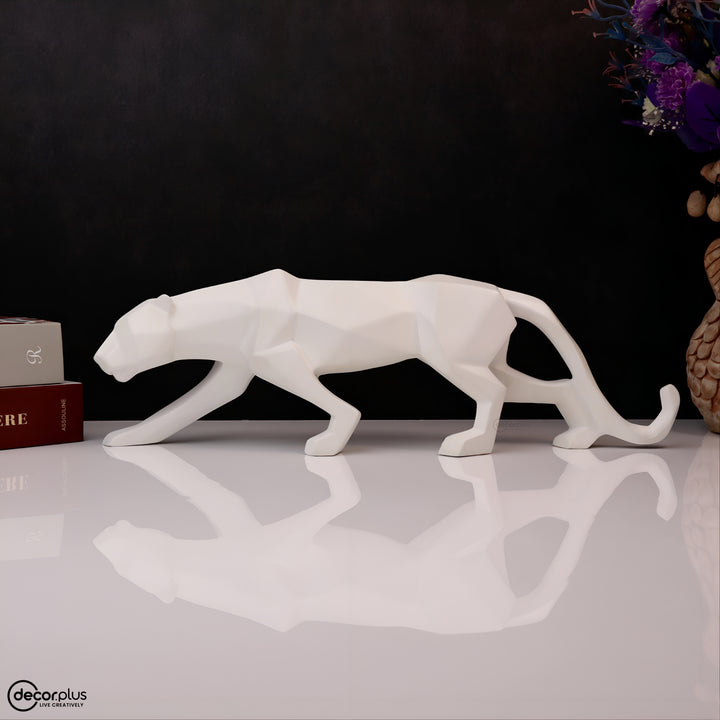 Modern Art Geometrical Panther Sculpture