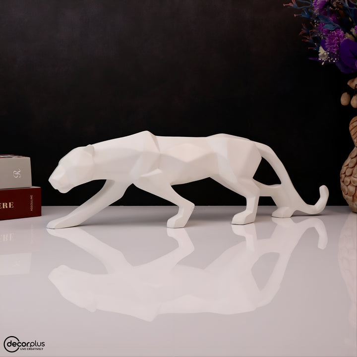 Modern Art Geometrical Panther Sculpture