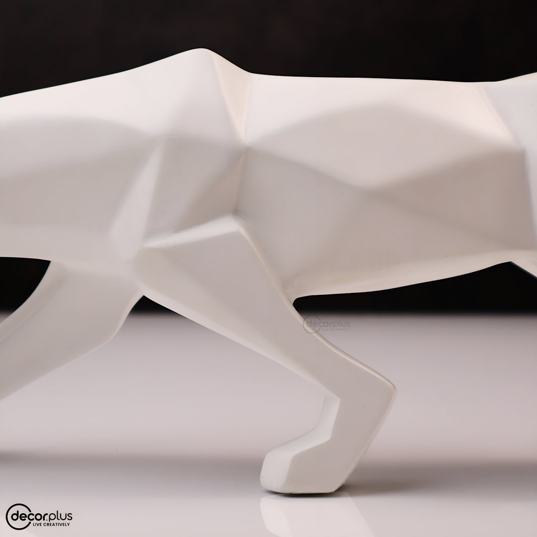 Modern Art Geometrical Panther Sculpture