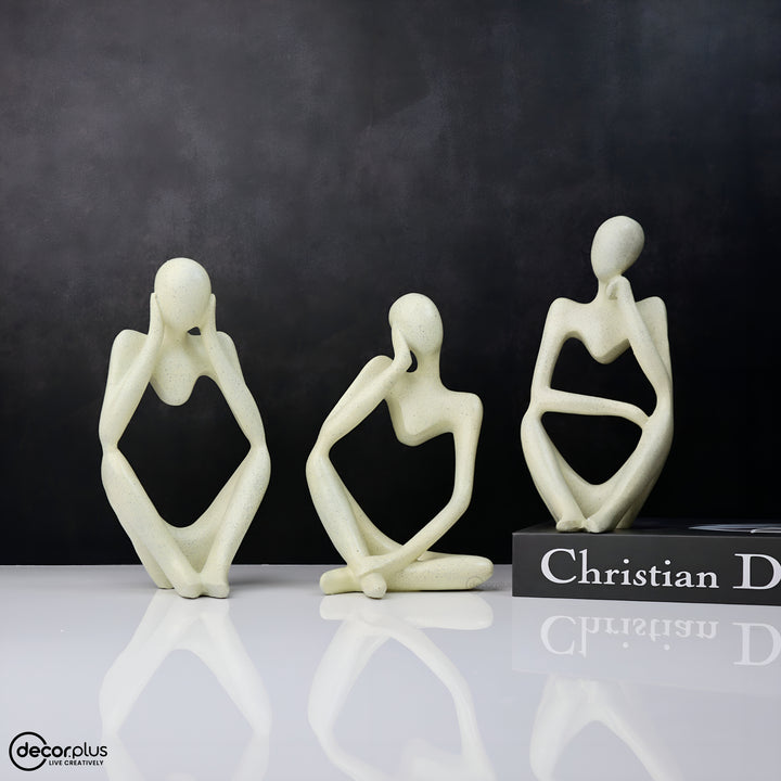 Gorgeous Lady Thinker Table Accent (Set of 3)