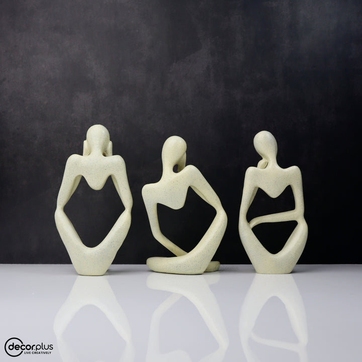 Gorgeous Lady Thinker Table Accent (Set of 3)