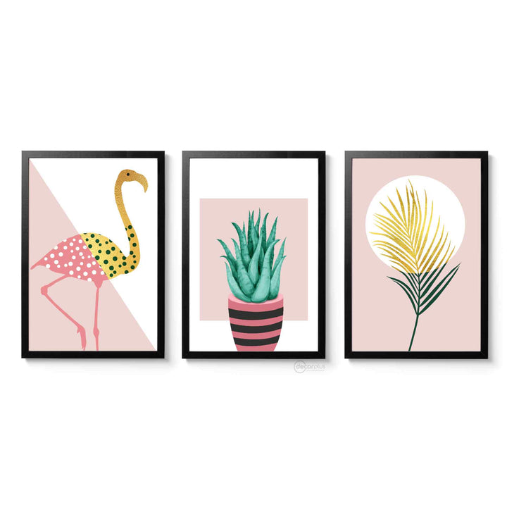 Pink Plants Frame