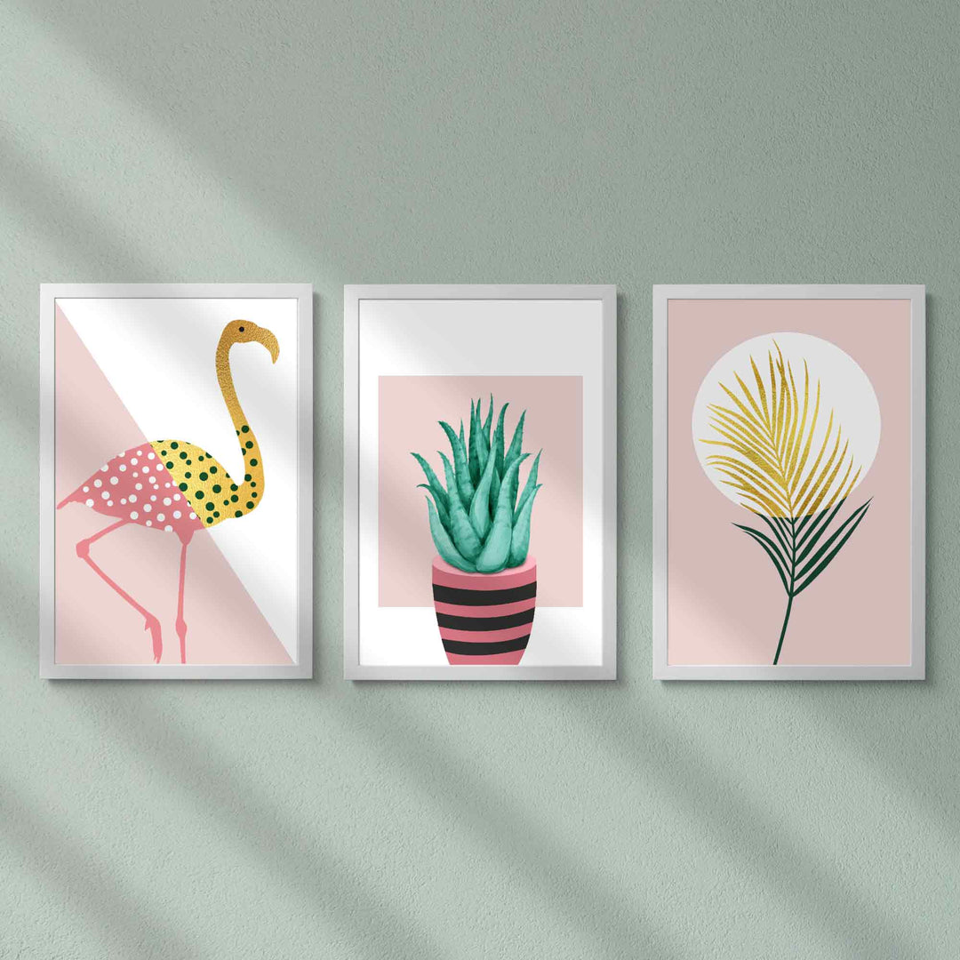 Pink Plants Frame