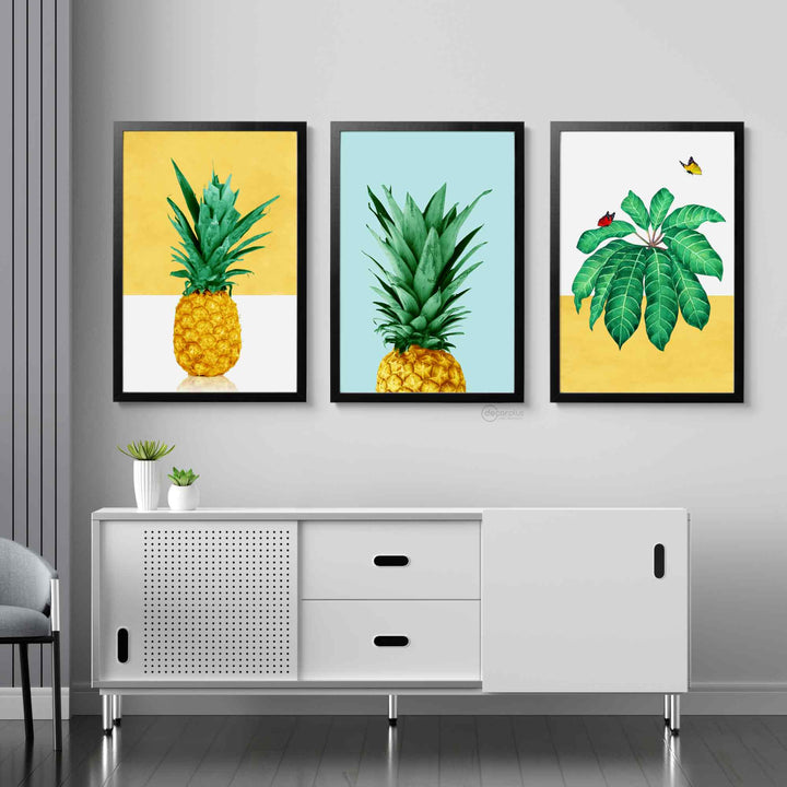 Pineapple Wall Art Frame Set