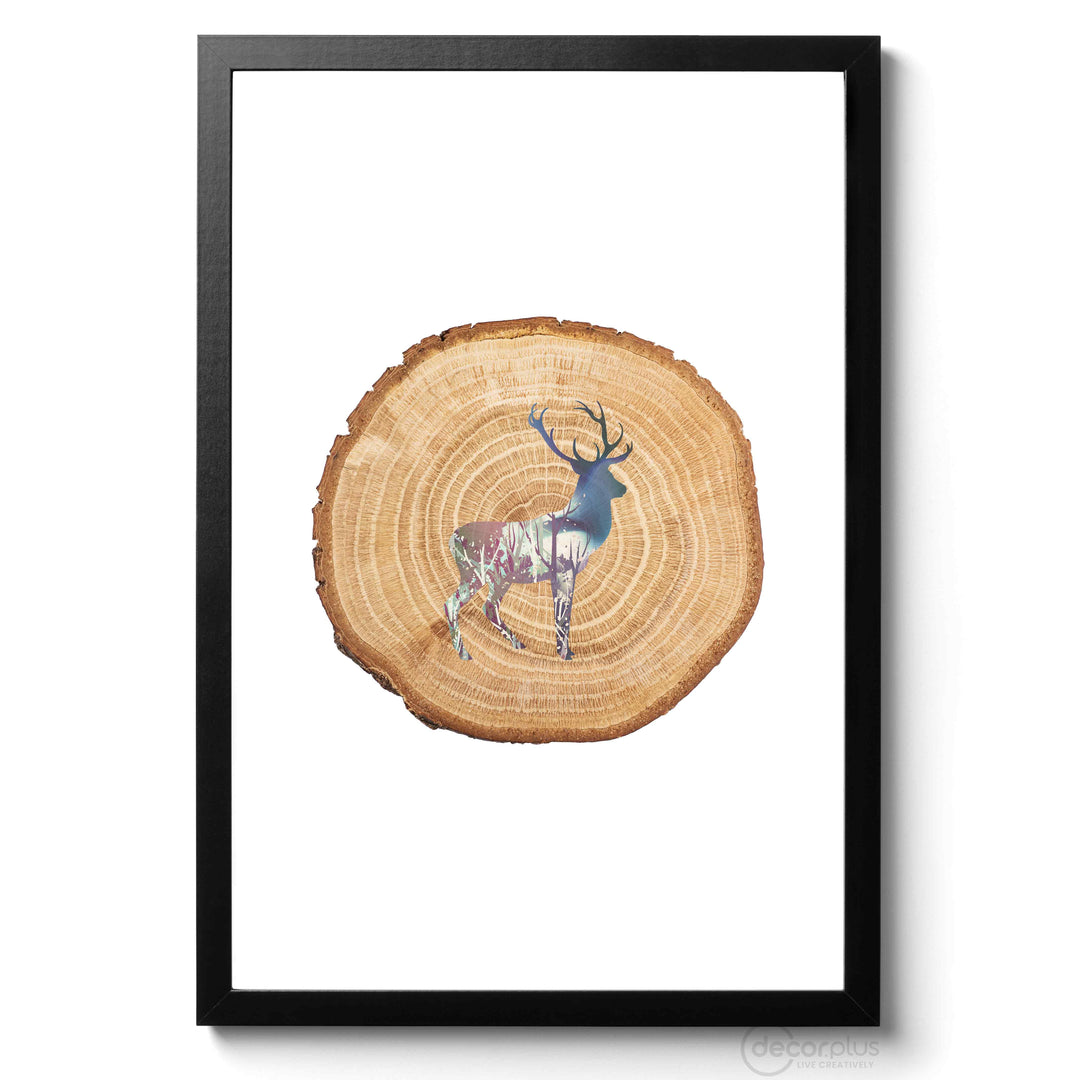 Deer n Wood Wall Frame