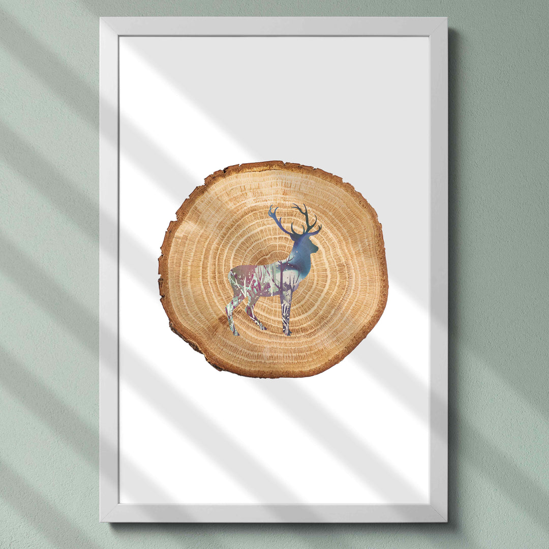 Deer n Wood Wall Frame