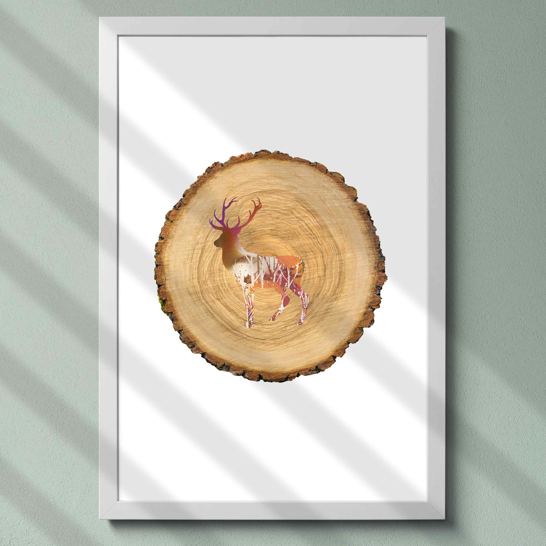 Deer n Wood Wall Frame