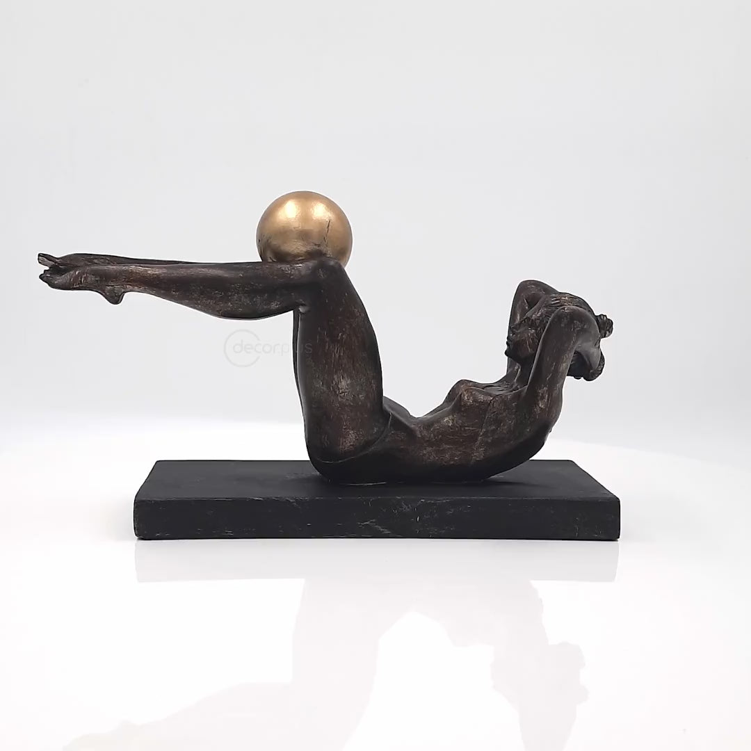 Rhythmic Gymnastic Lady Playball Statue Antique Finish