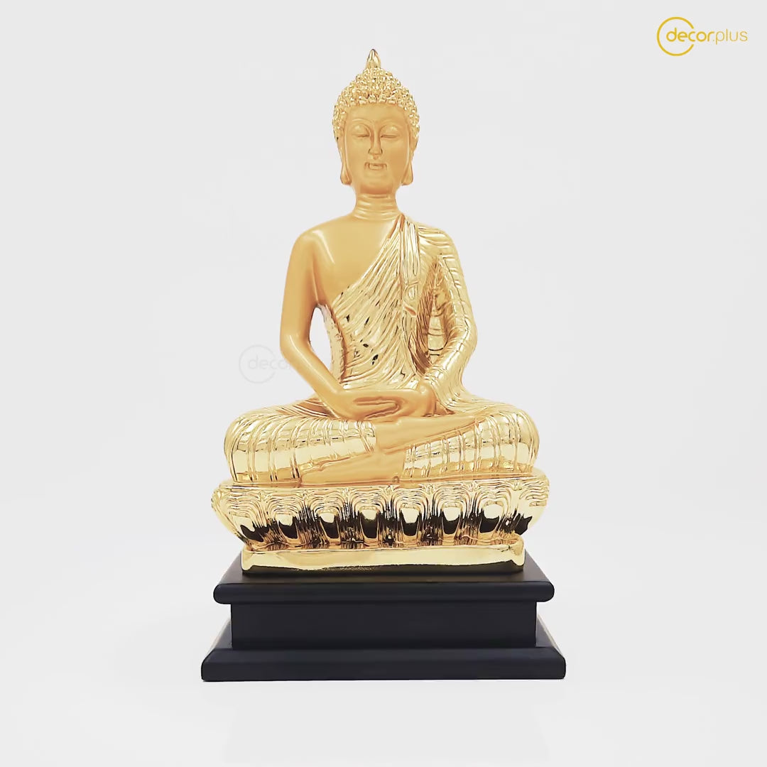 Gold Meditating Buddha Table Accent