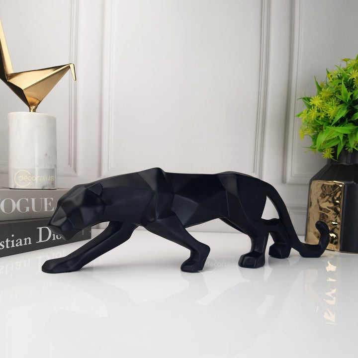 Modern Art Geometrical Panther Sculpture