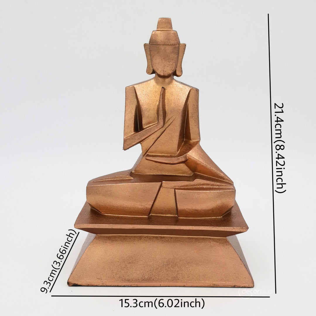 Buddha Geometrical Sculpture Gold Finish