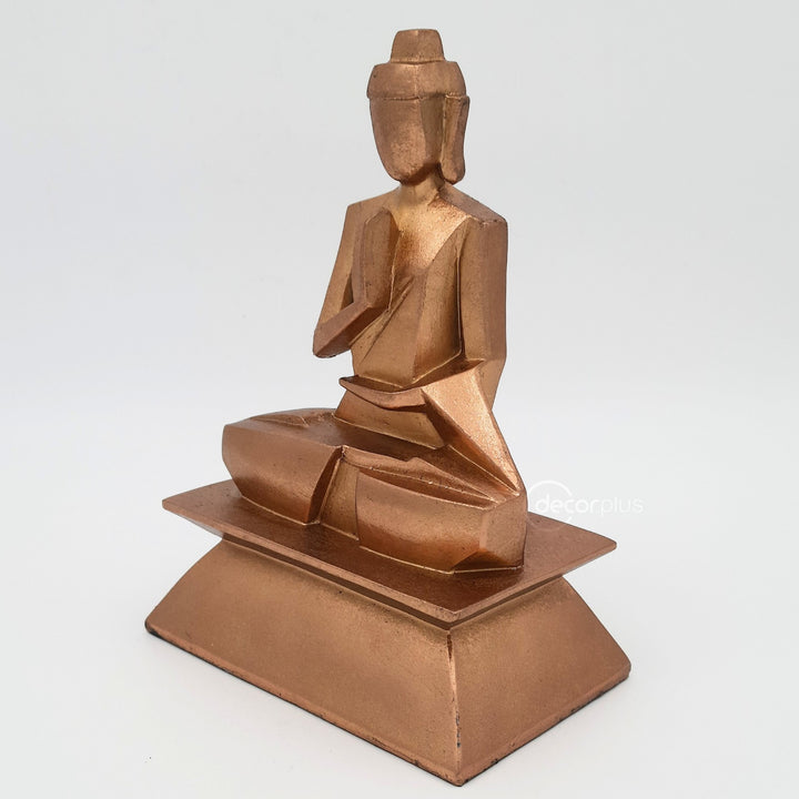 Buddha Geometrical Sculpture Gold Finish