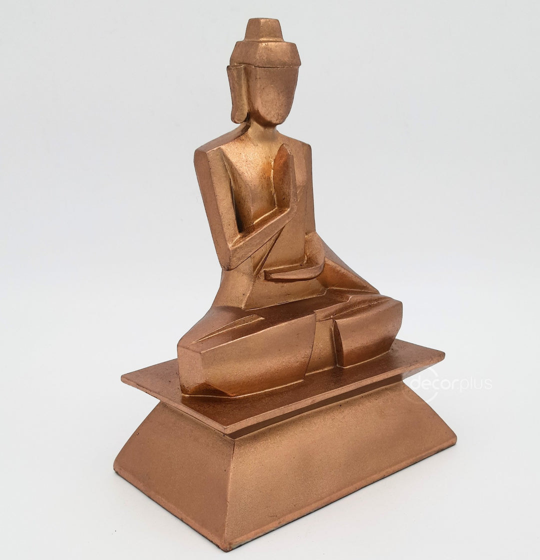 Buddha Geometrical Sculpture Gold Finish