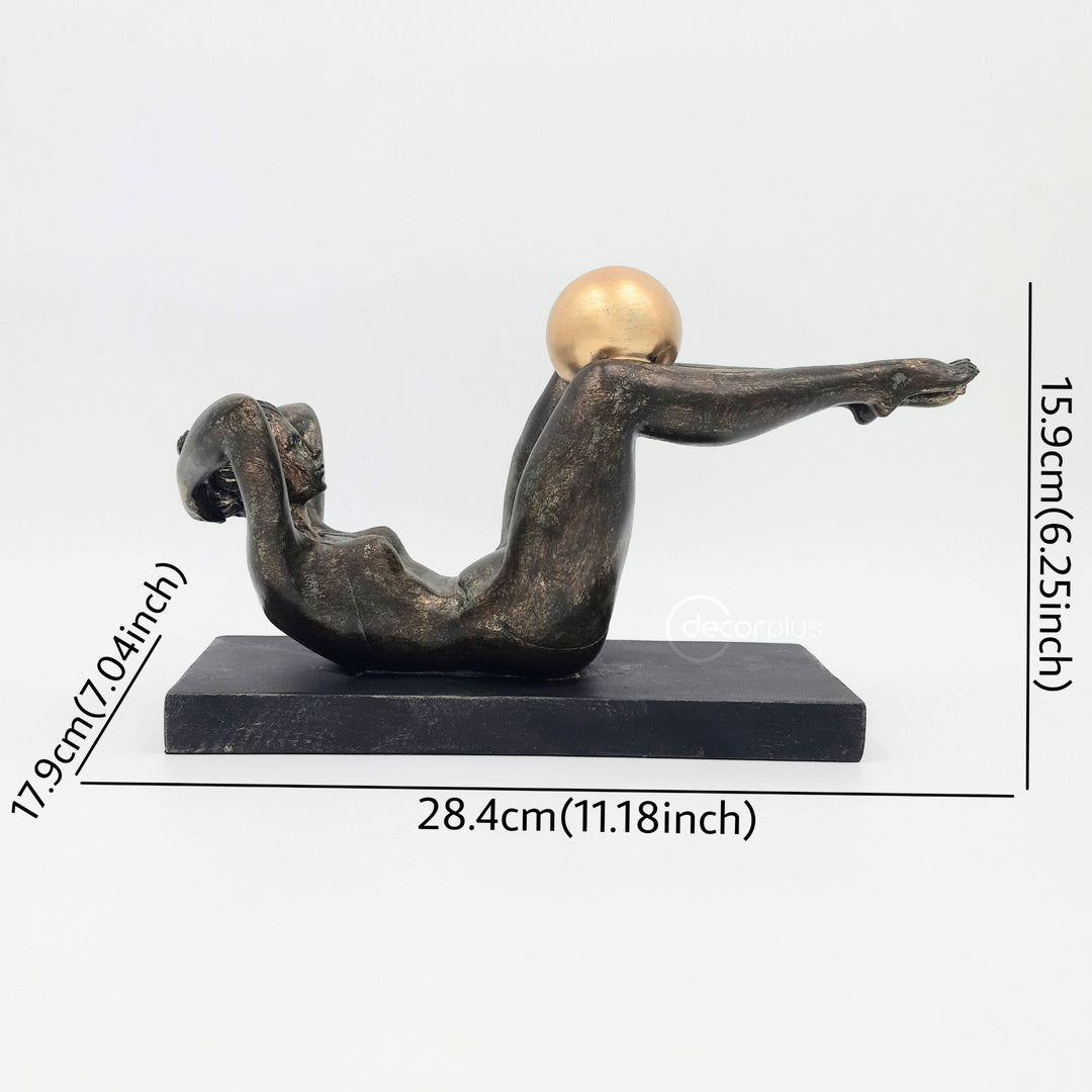 Rhythmic Gymnastic Lady Playball Statue Antique Finish