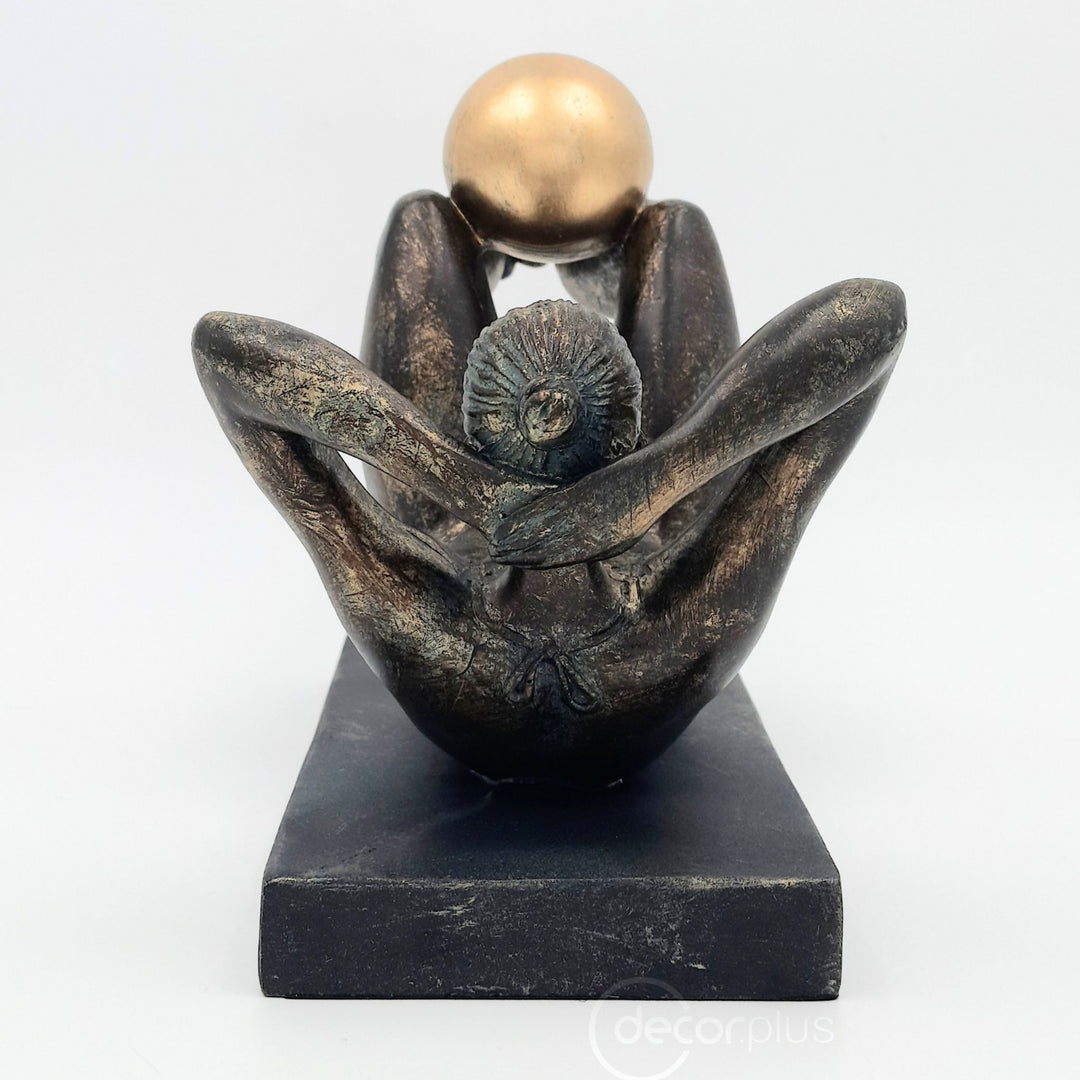 Rhythmic Gymnastic Lady Playball Statue Antique Finish