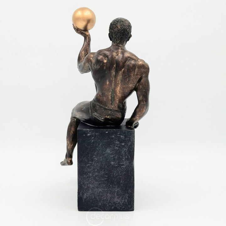 The Black Gold Athlete Statue Sculpture Ancient Gold Color