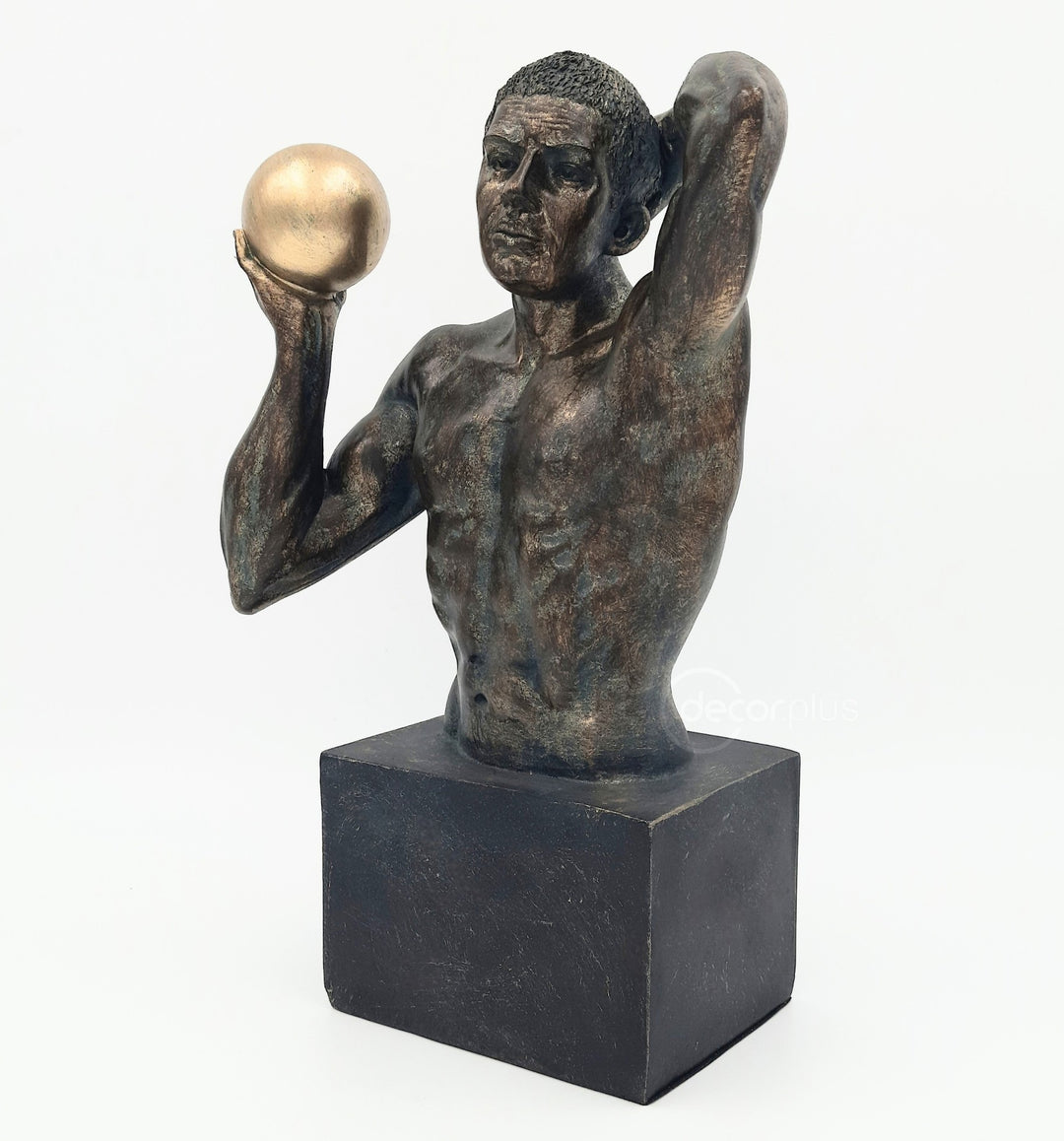 Antique Black Gold Athlete Figurine